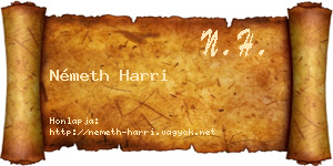 Németh Harri névjegykártya